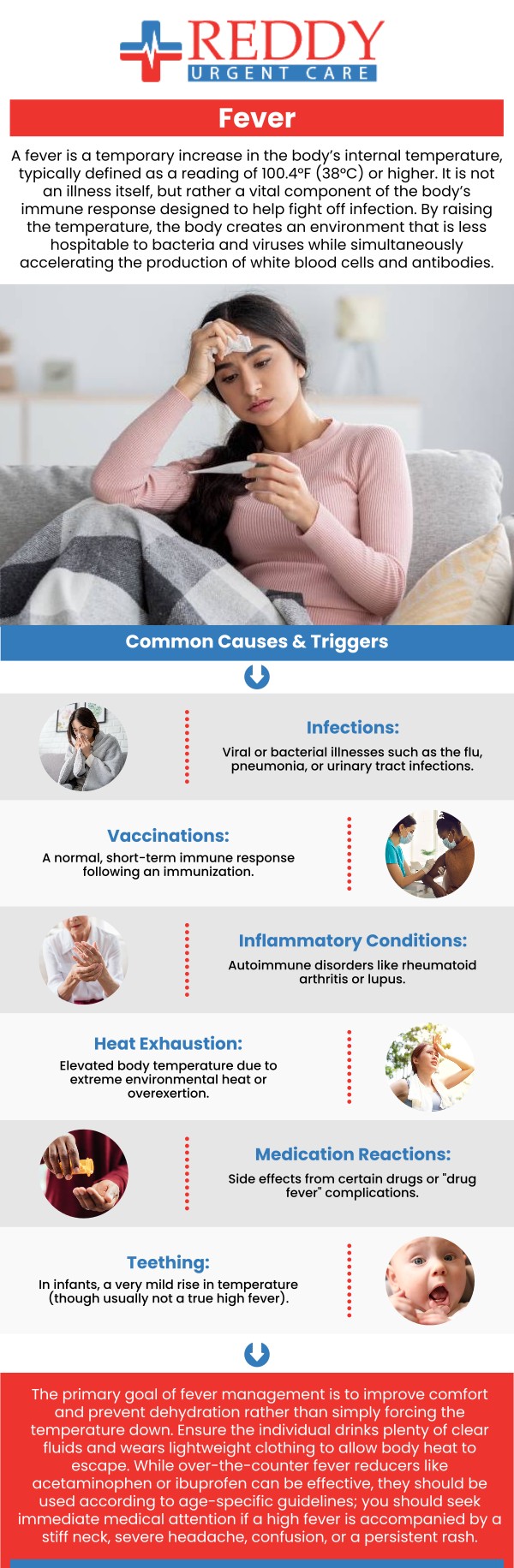 If you have suffered a wound, do not let it lead to an infection that may cause a fever. If you suspect you have an infection and a fever from your infection, call us today to speak to one of our specialists. We have convenient locations in Downtown Long Beach CA, Bixby Knolls Long Beach CA, and Paramount CA.