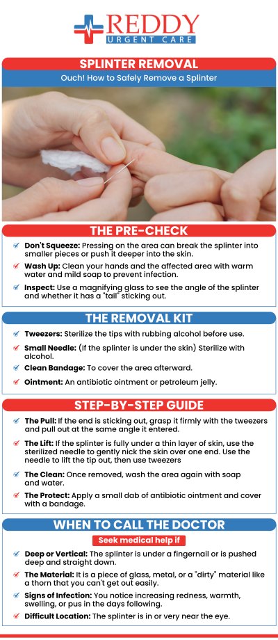 If you require foreign body removal, our healthcare professionals are experienced in all aspects of foreign body removal, including objects stuck in the skin, eyes, nose, and mouth. Reddy Urgent Care offers quick, inexpensive, and reliable medical care for our patients. Certain foreign bodies demand immediate removal, while others may not require urgent attention. The decision to extract a foreign body hinges on a number of factors, such as symptoms, the potential for complications, and whether the presence of the object causes discomfort. Foreign body removal is available at Reddy Urgent Care. Contact us today for your urgent care needs or simply walk in. We have convenient locations in downtown Long Beach, Bixby Knolls, and Paramount, CA.